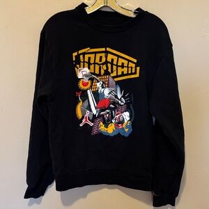 Jordan Black and Gold Graphic Crewneck Sweater